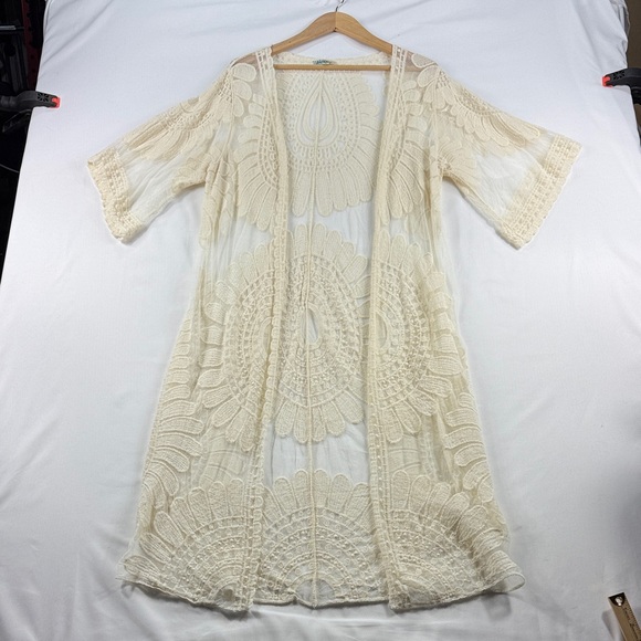 Rebellion Again Other - Rebellion Again Ivory Lace Cardigan Size M